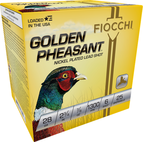 Fiocchi 28GP6 Golden Pheasant Extrema 28Gauge 2.75" 7/8oz 6Shot 25 Per Box/10 Case