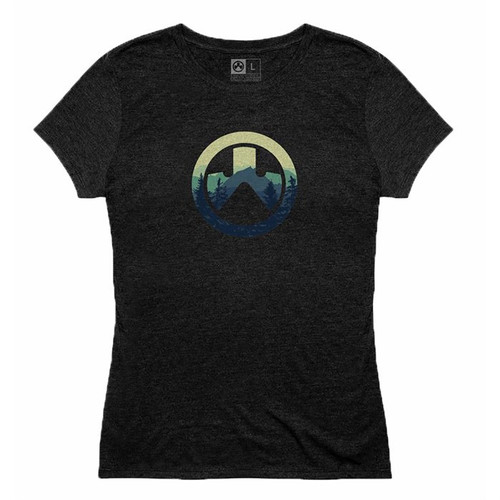 CASCADE ICON LOGO T-SHIRT CHARCOAL HEATHER LARGE