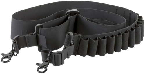 Aim Sports DSBS1 Deluxe  Black Nylon Bandolier Shotgun Holds 14 Shells
