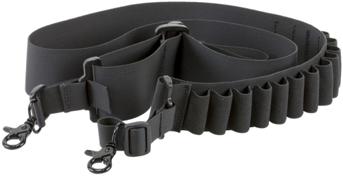 Aim Sports DSBS1 Deluxe  Black Nylon Bandolier Shotgun Holds 14 Shells