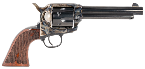 Taylors & Company 555129 Gambler  357 Mag Caliber with 5.50" Blued Finish Barrel, 6rd Capacity Blued Finish Cylinder, Color Case Hardened Finish Steel Frame & Checkered Walnut Grip