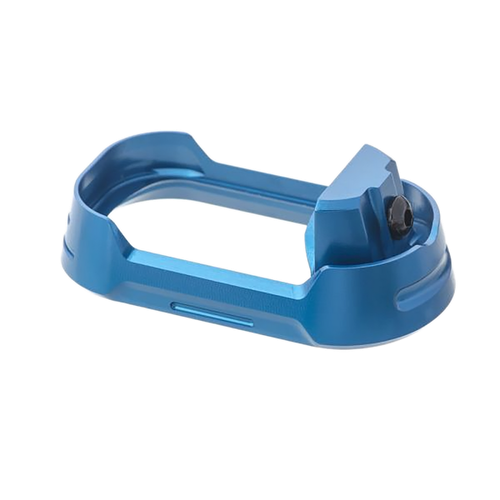 Tyrant CNC TDG19G34MWBLUEBLKSCRW  Magwell Fits Glock 19 Gen 3-4 Blue Aluminum