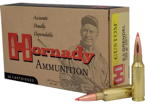Hornady 8152 Custom  6.5Grendel 123gr Super Shock Tip 20 Per Box/10 Case