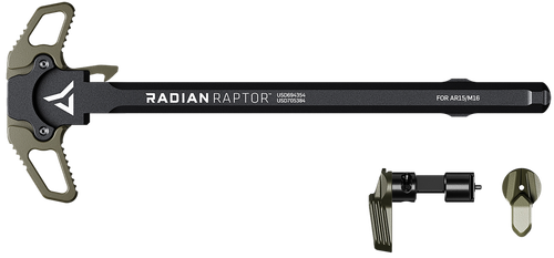 Radian Weapons R0665 Raptor  Charging Handle & 45/90 Talon Safety, Radian OD, Ambi Controls, Fits Mil-Spec AR-15/M16 Platform