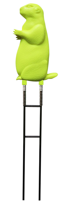 Birchwood Casey 48030 Ground Strike Prairie Chuck Pistol/Rifle Rubber/Metal Yellow Green Prairie Dog Illustration Impact Enhancement Motion