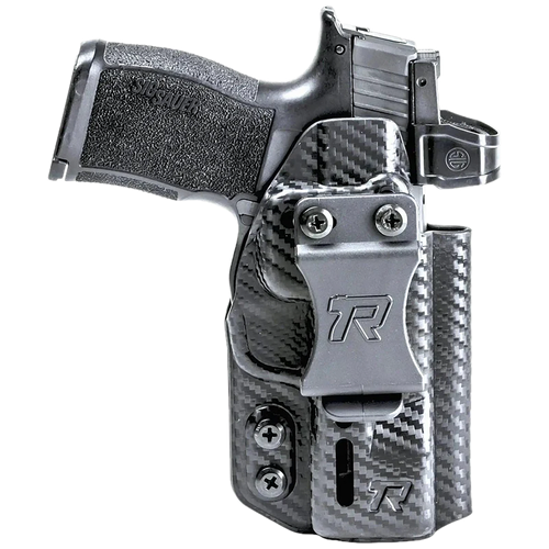 Rounded Gear RGDRUIDGLK4348CFAMBI Druid  IWB/OWB Black Carbon Fiber Kydex Fits Glock 43/48 Ambidextrous