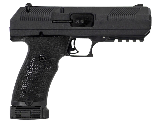 Hi-Point JXP10NTB JXP  10mm Auto 10+1 4.50" Black Steel Barrel, Black Powder Coated YC9 Styled/Serrated Steel Slide, Black Polymer Frame w/Picatinny Rail, Black Textured Polymer Grip