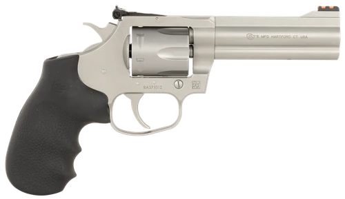 Colt Mfg KCOBRASM4RTS King Cobra Target 357 Mag 6 Shot 4.25" Matte Stainless Steel Barrel, Cylinder & Frame, Black Hogue Overmolded Grips, Exposed Hammer