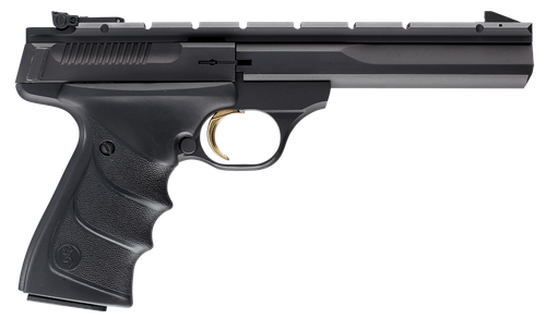Browning 051421490 Buck Mark Contour *CA Compliant 22 LR 10+1 5.50" Black Contoured Barrel, Matte Blued Aluminum Frame & Receiver w/Rail, Black Overmolded Grip, Right Hand