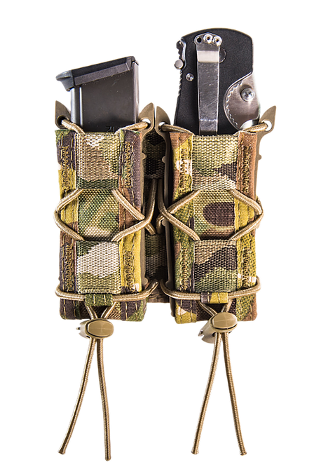 High Speed Gear 11PT02MC TACO Mag Pouch Double MultiCam Nylon MOLLE Compatible w/ Pistol