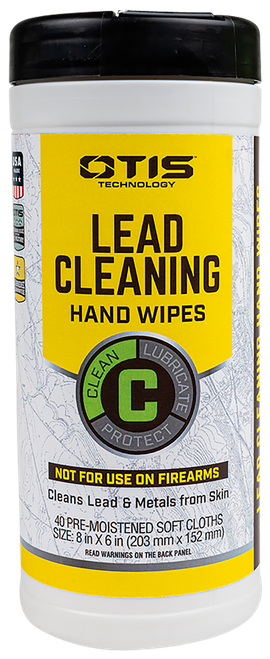 Otis FG40CLRW Lead Cleaning Hand Wipes Cleans Lead & Metals from Skin 40 Count Can