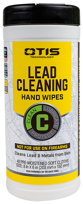 Otis FG40CLRW Lead Cleaning Hand Wipes Cleans Lead & Metals from Skin 40 Count Can