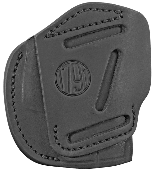 1791 Gunleather 3WH2SBLA 3-Way  IWB/OWB Size 02 Stealth Black Leather Belt Loop Compatible w/ Ruger LCP Compatible w/ Glock 42 Compatible w/ S&W Bodyguard Ambidextrous Hand