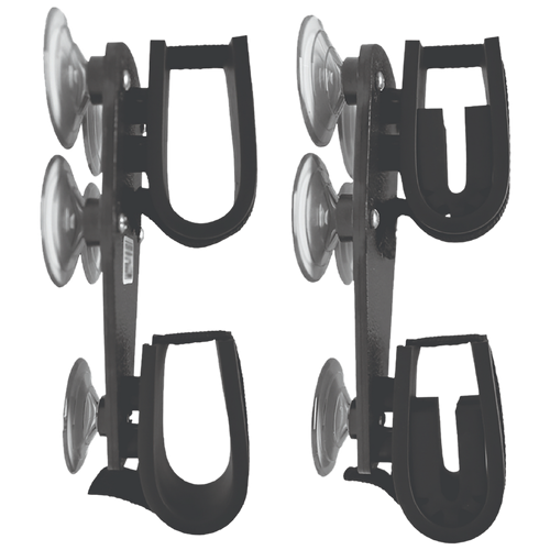 Rugged Gear 10020 Suction Cup Gun Rack Black Metal Universal