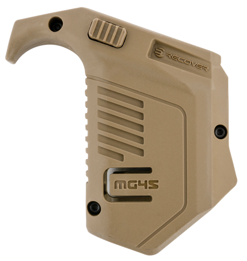 Recover Tactical MG4502 Angled Mag Pouch  Double Stack, Tan Polymer, 45 ACP/10mm Auto, Compatible w/ Glock
