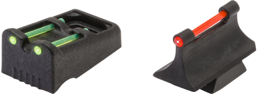 TruGlo TG961R Slug Gun Series  Black | Red Fiber Optic Front Sight Green Fiber Optic Rear