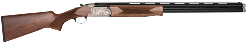 Charles Daly 930344 202A  Full Size 28 Gauge Break Open 3" 2rd 26" Blued Vent Rib Barrel, Silver Engraved Aluminum Receiver, Checkered Walnut Stock