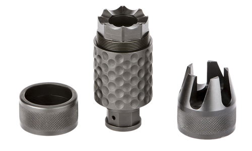 Spikes Tactical SAKB0200 Barking Spider2 Muzzle Brake Black Nitride 4140 Chromoly Steel with 5/8"-24 tpi Threads, 3.75" OAL & 1.40" Diameter for 30 Cal