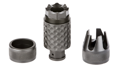 Spikes Tactical SAKB0200 Barking Spider2 Muzzle Brake Black Nitride 4140 Chromoly Steel with 5/8"-24 tpi Threads, 3.75" OAL & 1.40" Diameter for 30 Cal