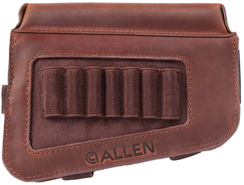 Allen 8519 Westcliff Buttstock Cartridge Carrier 7rd Leather Rifle Buttstock Mount Features Raised Cheek Piece