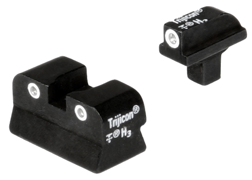 Trijicon 600138 Bright & Tough Night Sights  Green/Tritium White Outline Front Sight-Green/Tritium White Outline Rear Sight Colt 1911 0.125 Tang