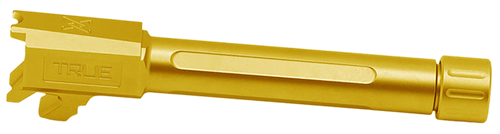 True Precision Inc TPSHCPBXTG Springfield  9mm Luger 3.70" Threaded Gold TiN Stainless Steel, Fits Springfield Hellcat Pro