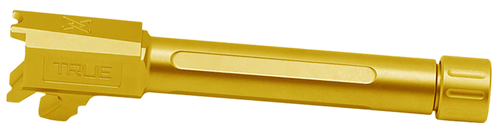 True Precision Inc TPSHCPBXTG Springfield  9mm Luger 3.70" Threaded Gold TiN Stainless Steel, Fits Springfield Hellcat Pro