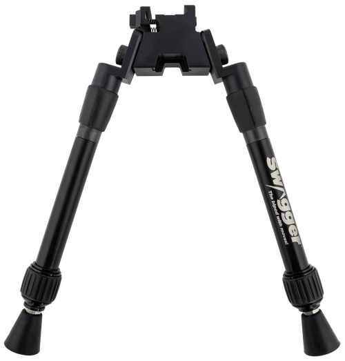 Swagger SWAGBPSEA12 Sea12 Extreme Angle Bipod with Black Finish, Picatinny Attachment & 9-12" Vertical Adjustment