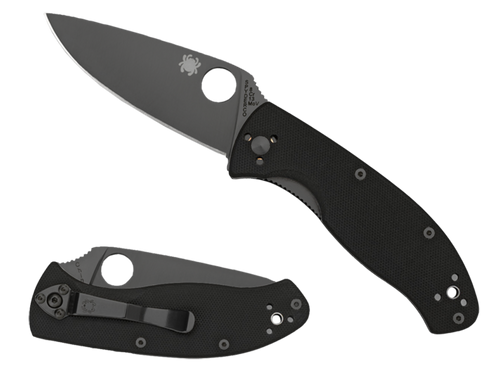 Spyderco C122GBBKPS Tenacious  3.39" Folding Drop Point Part Serrated Black Matte 8Cr13MoV SS Blade Black  Textured G10 Handle Includes Pocket Clip