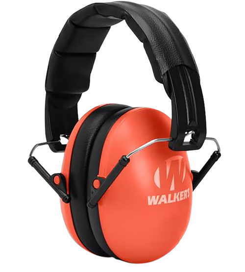 Walker's GWPFKDMCOR Youth Passive Muff 23 dB Over the Head Coral/Black Polymer