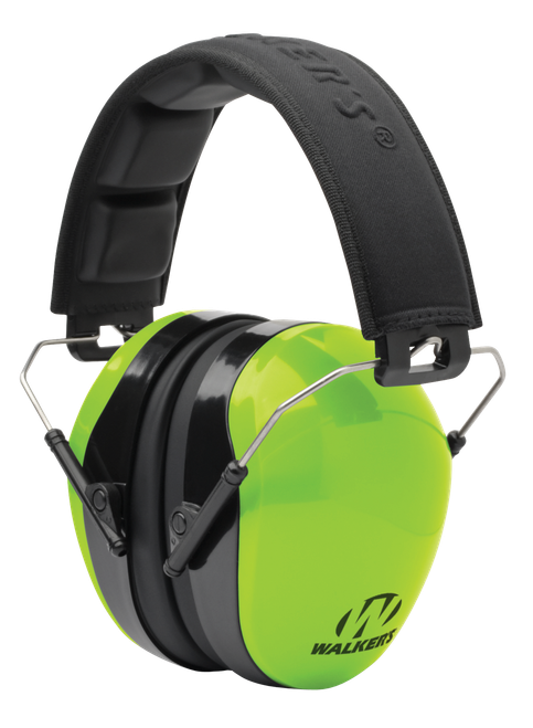 Walker's GWPDCPMHVG Advanced Protection Passive Muff 26 dB Over the Head Lime Green/Black Polymer
