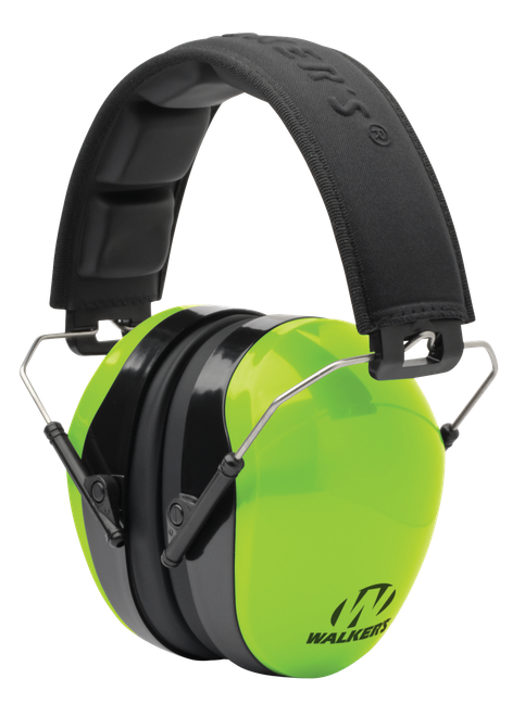 Walker's GWPDCPMHVG Advanced Protection Passive Muff 26 dB Over the Head Lime Green/Black Polymer