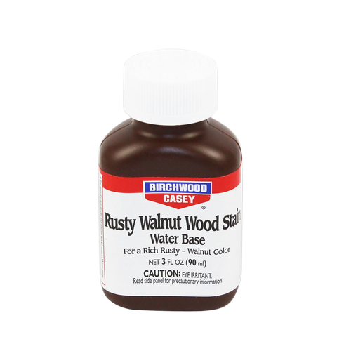 Birchwood Casey 24323 Rusty Walnut Wood Stain Water-Based 3 oz. Bottle