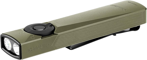 Olightstore Usa Inc ARKFELDULTRACLASS3R Arkflex EDC Flashlight Olive Aluminum White Light LED 1400 Lumens 103 Meters Beam Distance