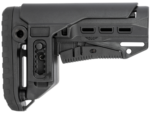 NcStar DLG-130-052 Compact PCP52 Mil-Spec Stock Black Synthetic Collapsible with Adjustable Cheekpiece