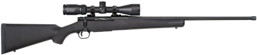 Mossberg 28244 Patriot w/Optic 6.5 PRC 4+1 24" Matte Blued Fluted Threaded Barrel, Matte Blued Drilled & Tapped Receiver, Fixed Black Synthetic Stock, Vortex Crossfire II 3-9x40mm