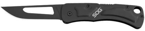 S.O.G SOG-CE1012-C Centi II 2.10" Folding Straight Back Plain Black Hardcased Stainless Steel Blade/Black Stainless Steel Handle