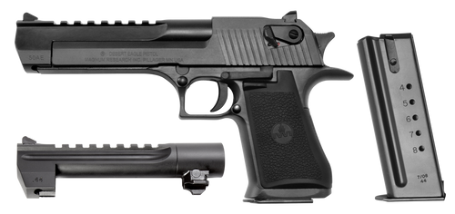 Magnum Research DE50WB6 Desert Eagle Mark XIX Conversion Combo 44 Rem Mag, 50 AE 6" 7+1, 8+1 Black Carbon Steel Frame & Slide Black Rubber Grip