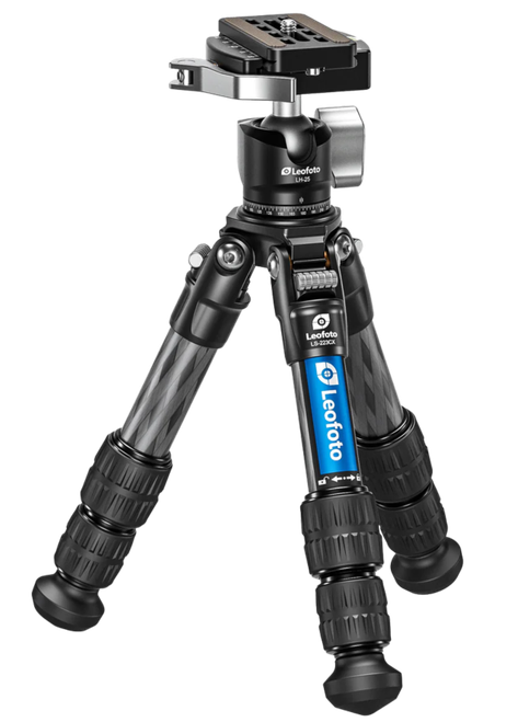 Leofoto Usa LS-223CX+LH-25  Carbon Fiber Tripod Black Aluminum