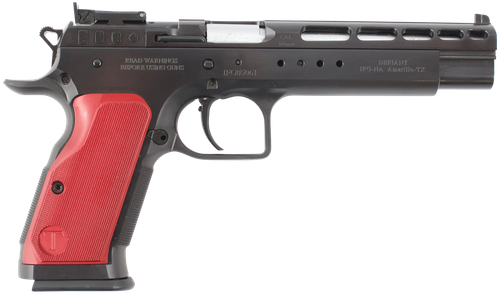 Tanfoglio TFGOLDM10OR Gold Match  10mm Auto 14+1, 6" Blued Polygonal Rifled Barrel, Blued Optic Ready/Ported/Serrated Steel Slide, Blued Steel Frame w/Beavertail