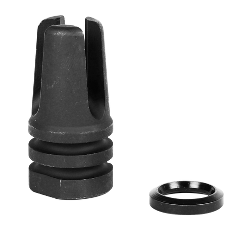 LBE Unlimited ARFH3PNG Three Prong Flash Hider Black 1215 Steel with 1/2"-28 tpi Threads for 5.56x45mm NATO AR-15