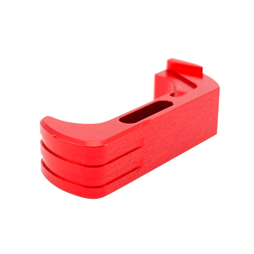 Cross Armory CRG5MCRD Mag Catch  Extended Compatible w/Glock Gen4-5 Red Anodized Aluminum