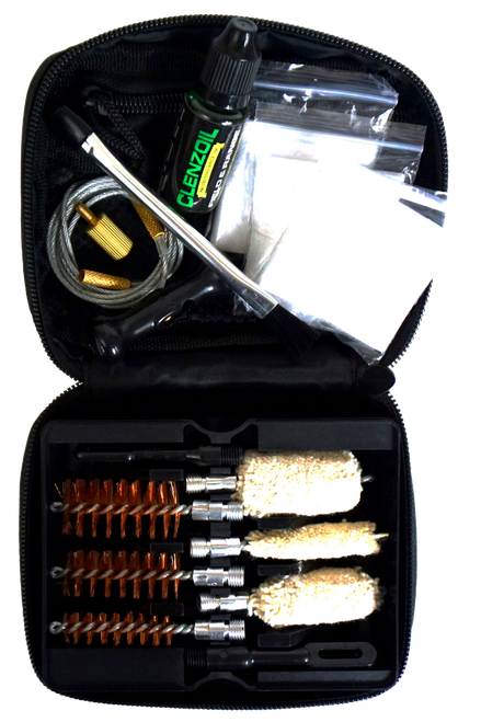 Clenzoil 2465 Field & Range Cleaning Kit Multi-Gauge Shotgun/12 Pieces Black