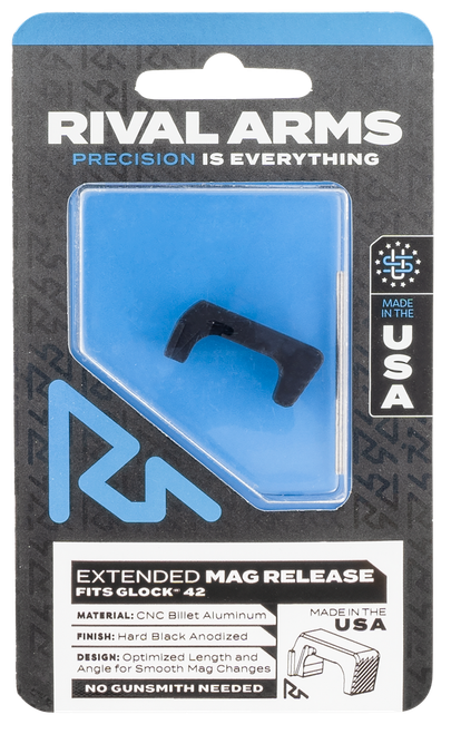 Rival Arms RA72S001A Magazine Release  Sig P320 Extended Hard Black Anodized Aluminum