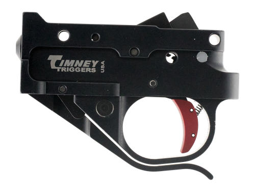 Timney Triggers 10222C Replacement Trigger  Single-Stage Curved Trigger with 2.75 lbs Draw Weight & Black/Red Finish for Ruger 10/22