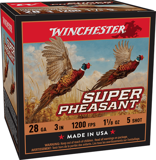 Winchester Ammo X283PH5 Super Pheasant  28Gauge 3" 1 1/8oz 5Shot 25 Per Box/10 Case