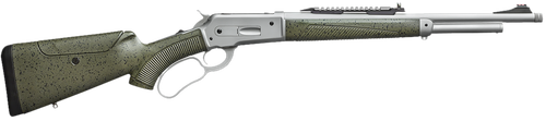 Davide Pedersoli 010G732457 Boarbuster Guidemaster-X 45-70 Gov 5+1 19" Silver Cerakote Threaded Barrel & Receiver w/Picatinny Rail, Green Adj Cheek Riser Synthetic Stock