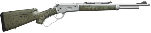 Davide Pedersoli 010G732457 Boarbuster Guidemaster-X 45-70 Gov 5+1 19" Silver Cerakote Threaded Barrel & Receiver w/Picatinny Rail, Green Adj Cheek Riser Synthetic Stock