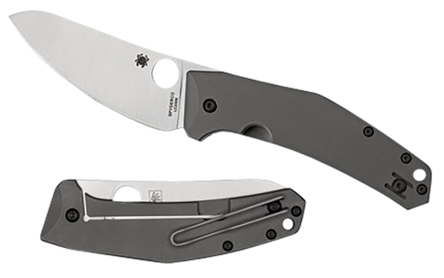 Spyderco C211TIP SpydieChef Salt 3.32" Folding Plain LC200N Blade Satin Titanium Handle Includes Pocket Clip