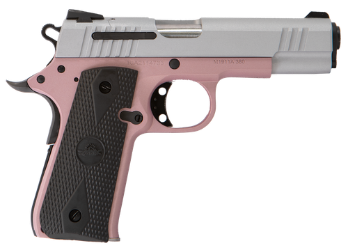 Citadel CIT380ROSE M1911 Baby Compact Frame 380 ACP 7+1, 3.75" Stainless Steel Barrel, Silver Serrated Steel Slide, Rose Cerakote Aluminum Frame w/Beavertail, Ambidextrous